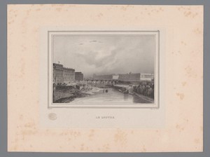 Zicht op het Palais du Louvre aan de Seine in Parijs