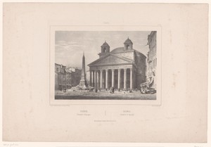 Zicht op het Pantheon in Rome