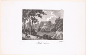 Zicht op het Pavillon Ternaux in Auteuil