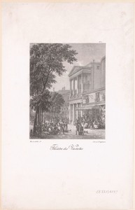 Zicht op het Théâtre des Variétés in Parijs