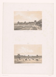 Zicht op het Tuilerieënpaleis vanuit de Tuin van de Tuileriën