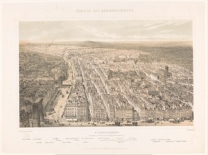 Zicht op het zesde arrondissement van Parijs