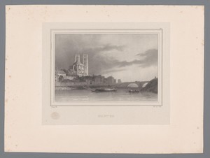 Zicht op Mantes-la-Jolie