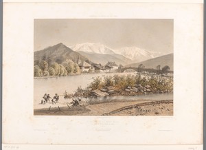 Zicht op Saint-Martin-sur-Arve en de Mont Blanc
