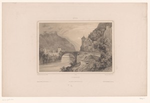 Zicht op Saint-Maurice in Zwitserland