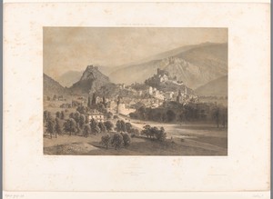 Zicht op Sion in het dal van de Rhône