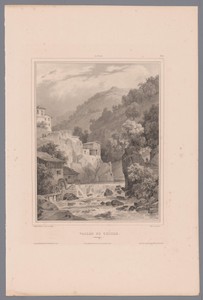 Zicht op Thiers in de Vallée des Usines