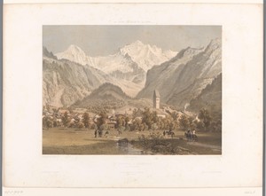 Zicht op Unterseen en de Jungfrau