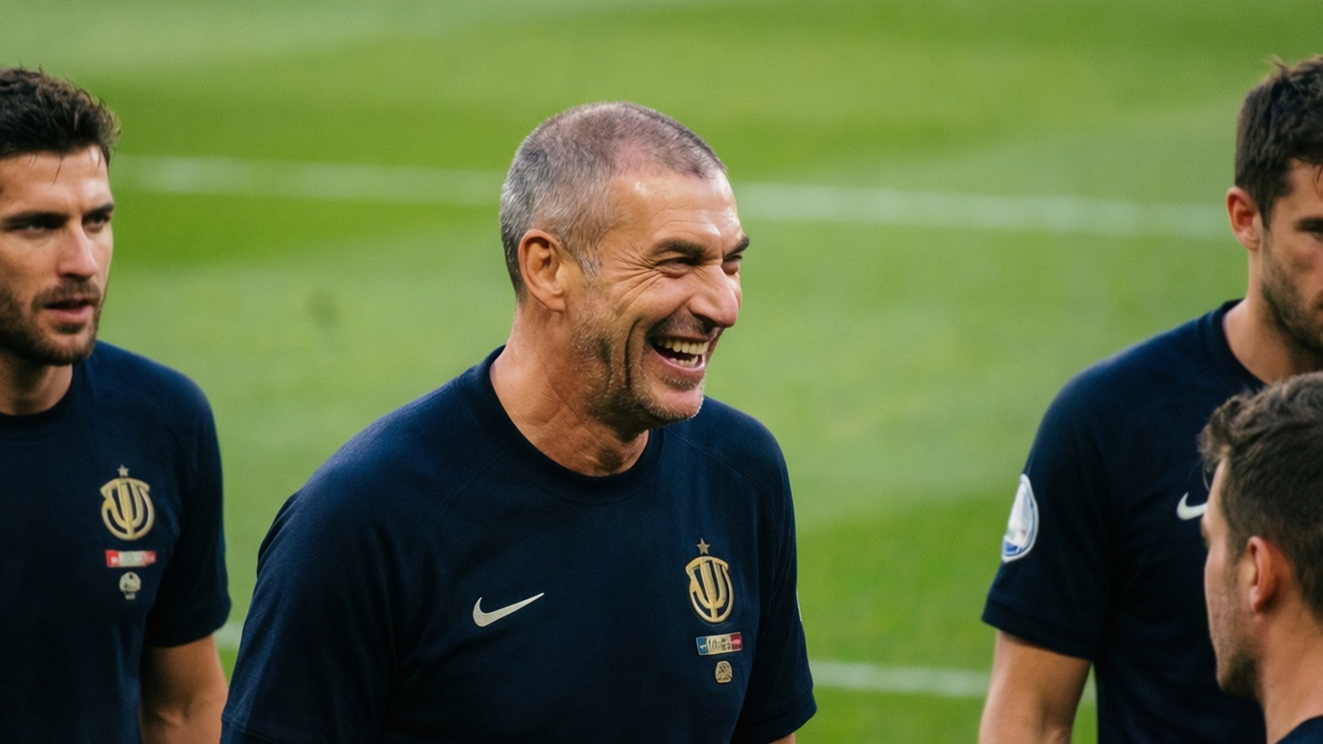 Zidane Candid Laugh by Wallpapers.art Studio