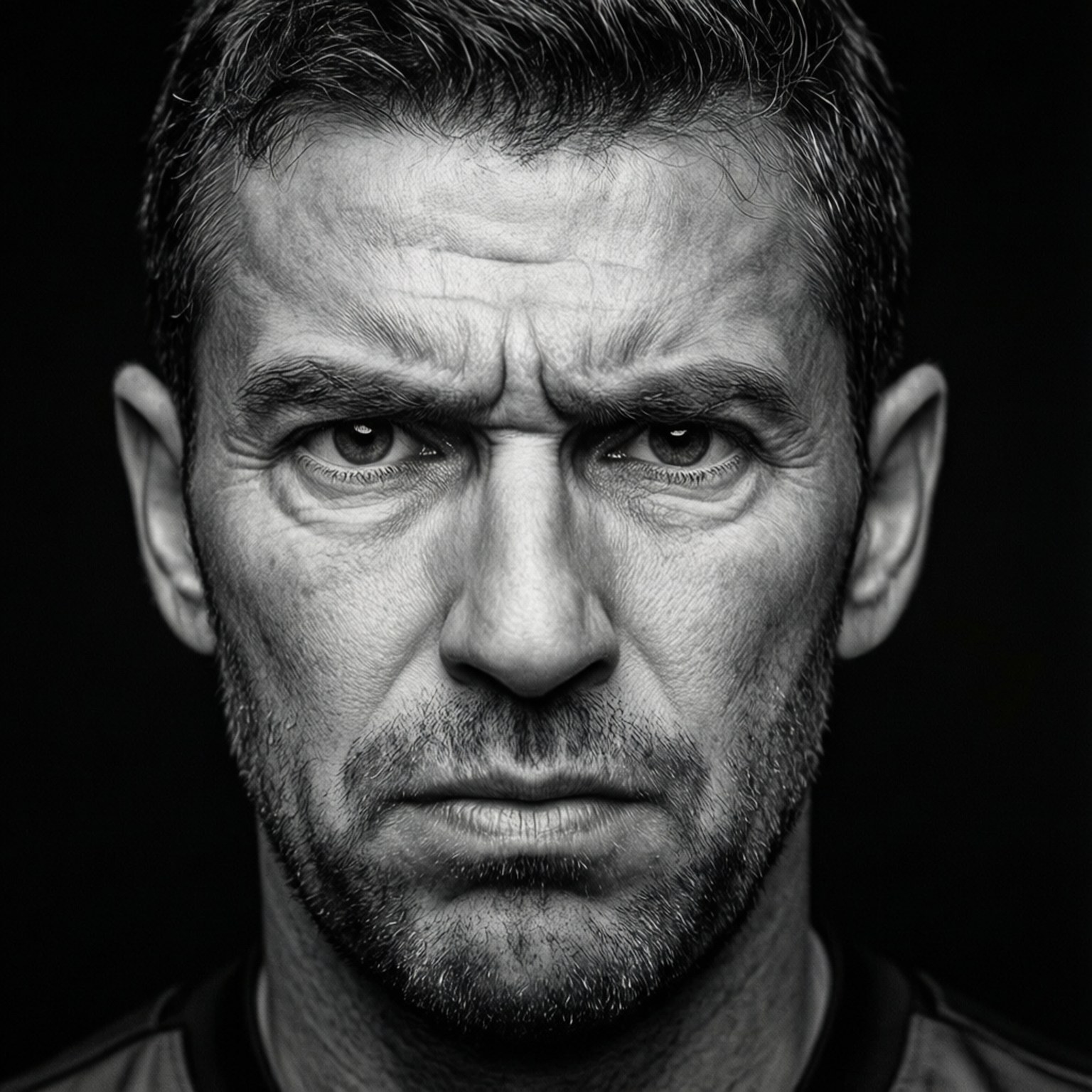 Zidane Intense Headshot by Wallpapers.art Studio