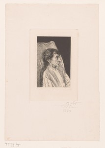 Zieke dame in bed