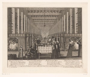 Ziekenzaal in het Hôpital de la Charité de Paris