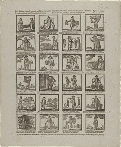 Ziet, kindren! afgebeeld een reeks van Liên, wien handel / In veelerhande slach van waaren, by hun handel (...)
