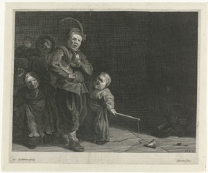 Zingende kinderen met rommelpot en tol