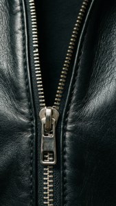 Zipper Detail on Leather
