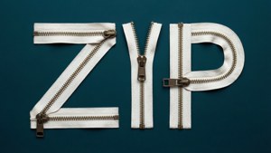 Zipper Typography ZIP