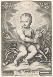 Zittend Christuskind met lam