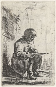 Zittende jongen