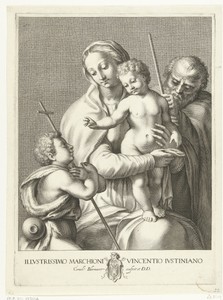 Zittende Madonna en Johannes de Doper