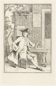 Zittende rokende man (zelfportret?)