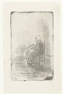 Zittende vrouw