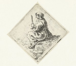 Zittende vrouw