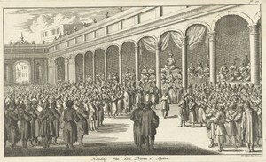 Zitting van de Divan op een binnenplaats in Algiers