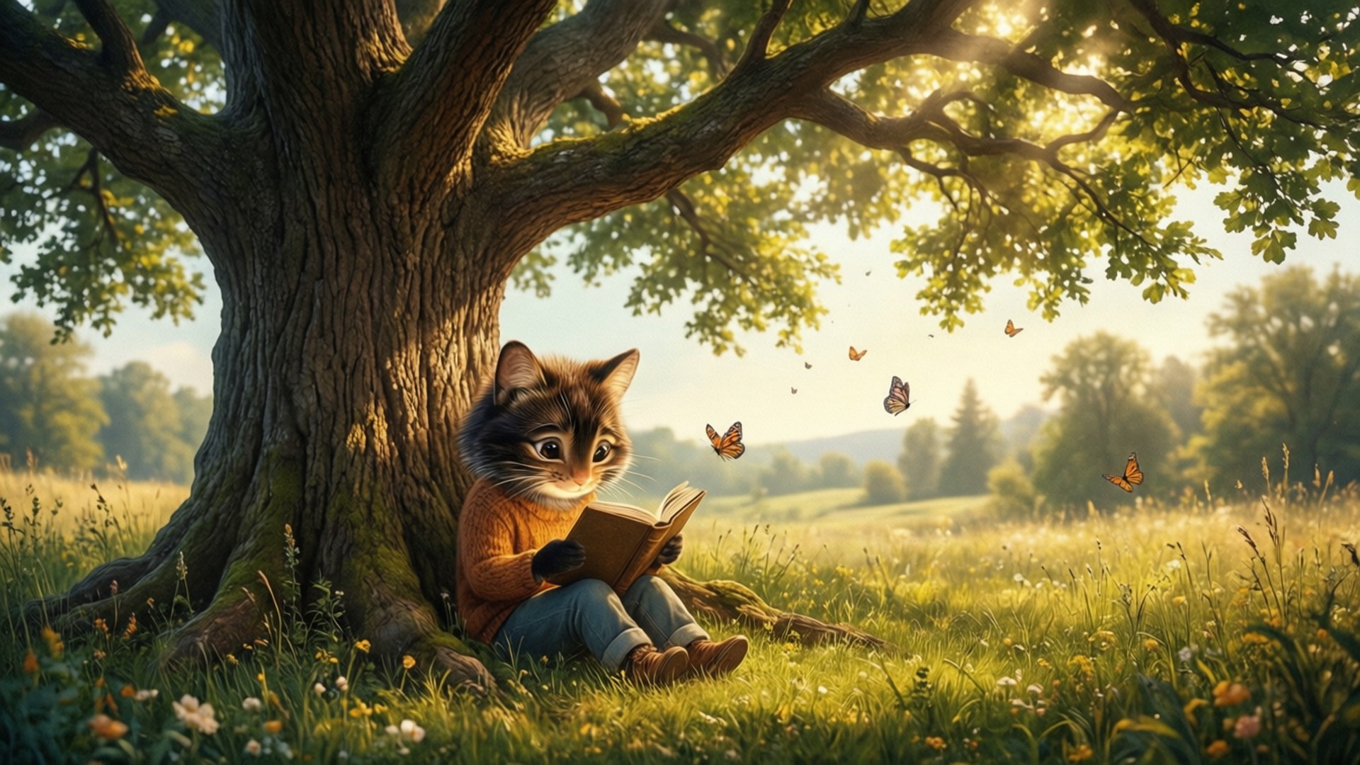 Zizi's Quiet Reading by Wallpapers.art Studio