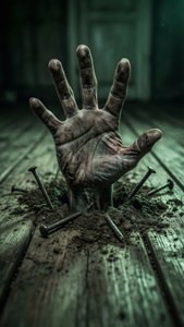 Zombie Hand Through Floor