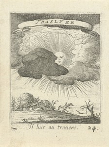Zon achter wolken