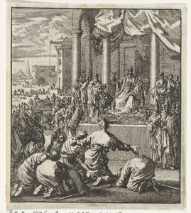 Zonen van Jakob knielen voor Jozef