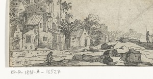 Zuidelijk landschap met een stad