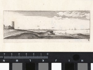 Zuiderzee met gezicht op Amsterdam, Weesp en Muiden
