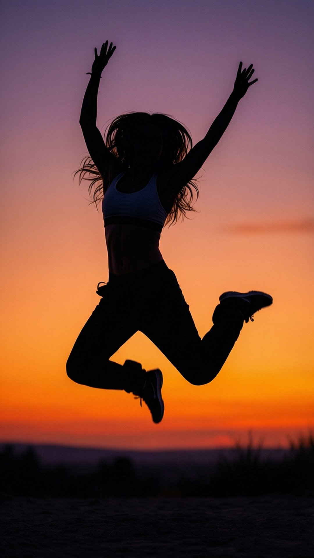 Zumba Sunset Silhouette by Wallpapers.art Studio